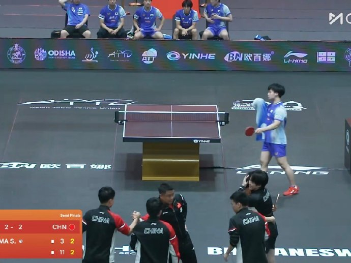 中国队鏖战日本队，马琳状态火热